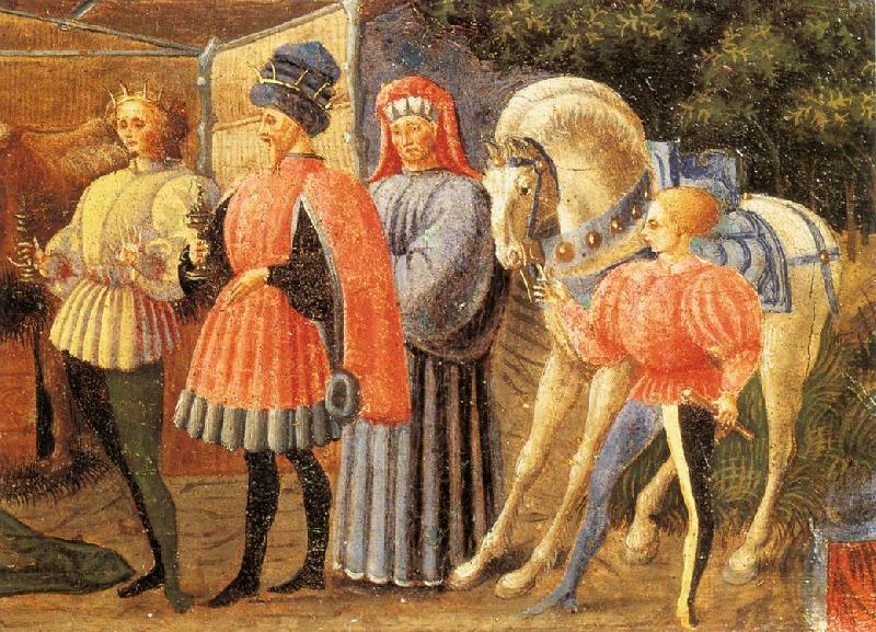 UCCELLO, Paolo Adoration of the Magi (Quarate predella, detail) qt France oil painting art